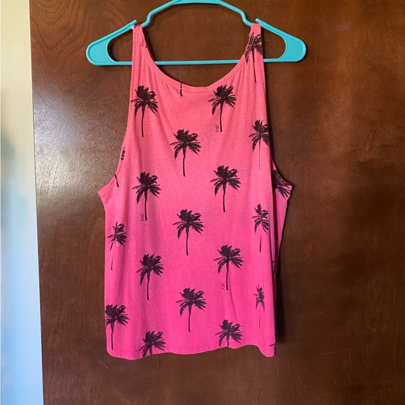 Pink palm trees tank top - Picture 2 of 2